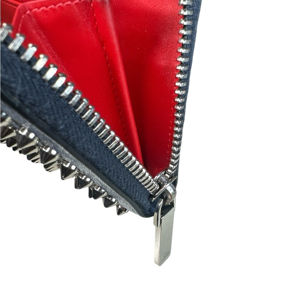 #2505 CHRISTIAN LOUBOUTIN studding long zip wallet - Picture 11 of 13